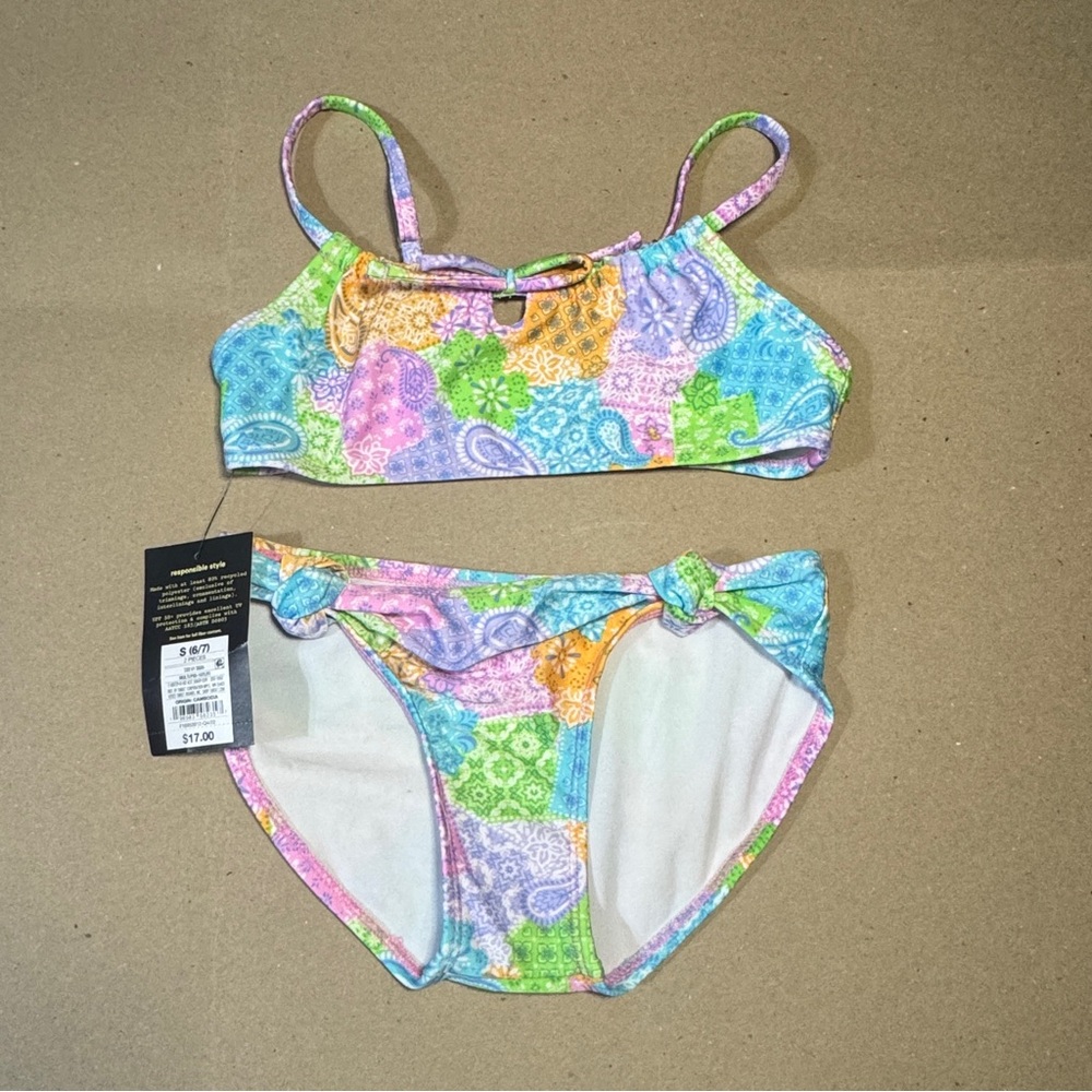 Girls' Summer Festival Bikini Set - art class Small 6-7 years old 02937
